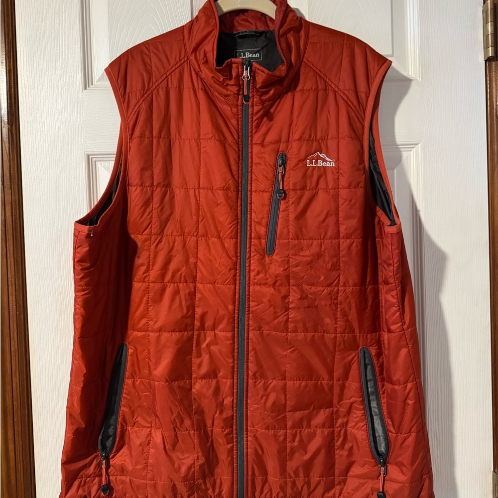 L.L. Bean Men's Orange Quilted Vest